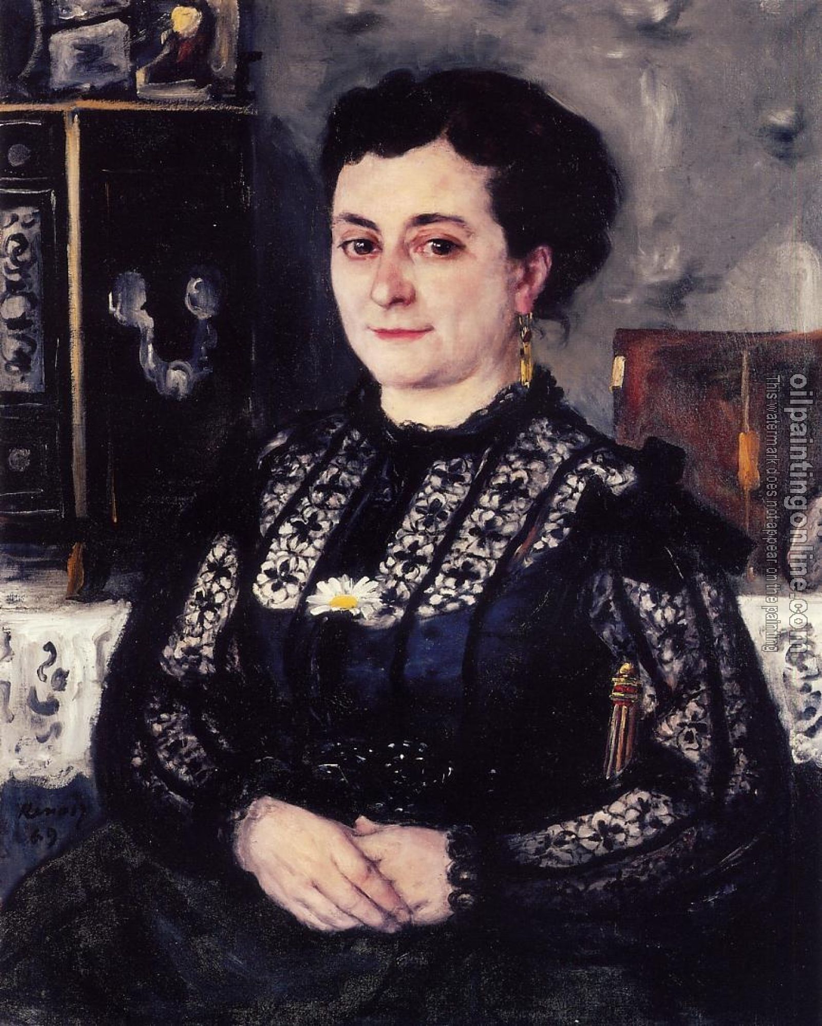 Renoir, Pierre Auguste - Woman in a Lace Blouse